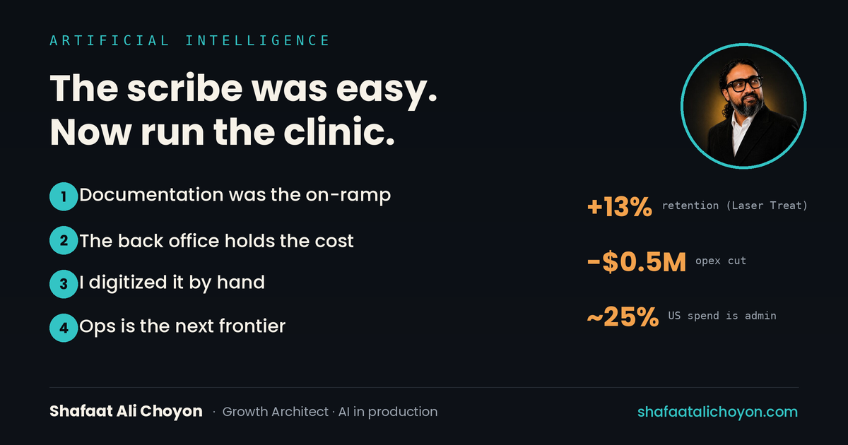 After the scribe — where health AI goes once the note is solved
