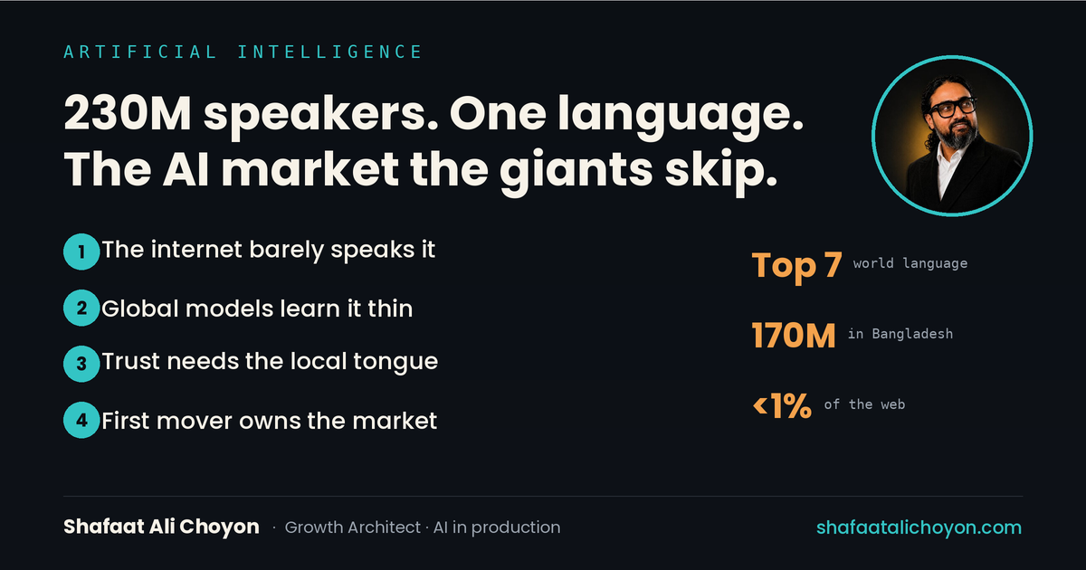 Bangla-first AI: the market the giants keep skipping