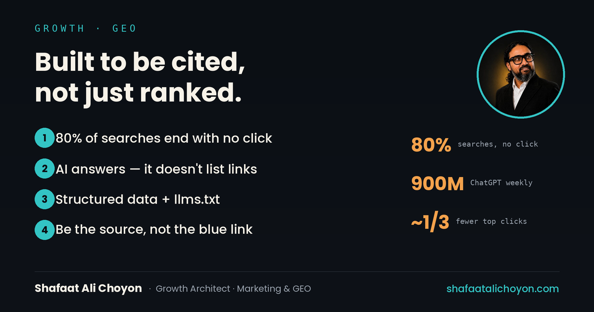 I rebuilt my website to be read by AI, not just Google