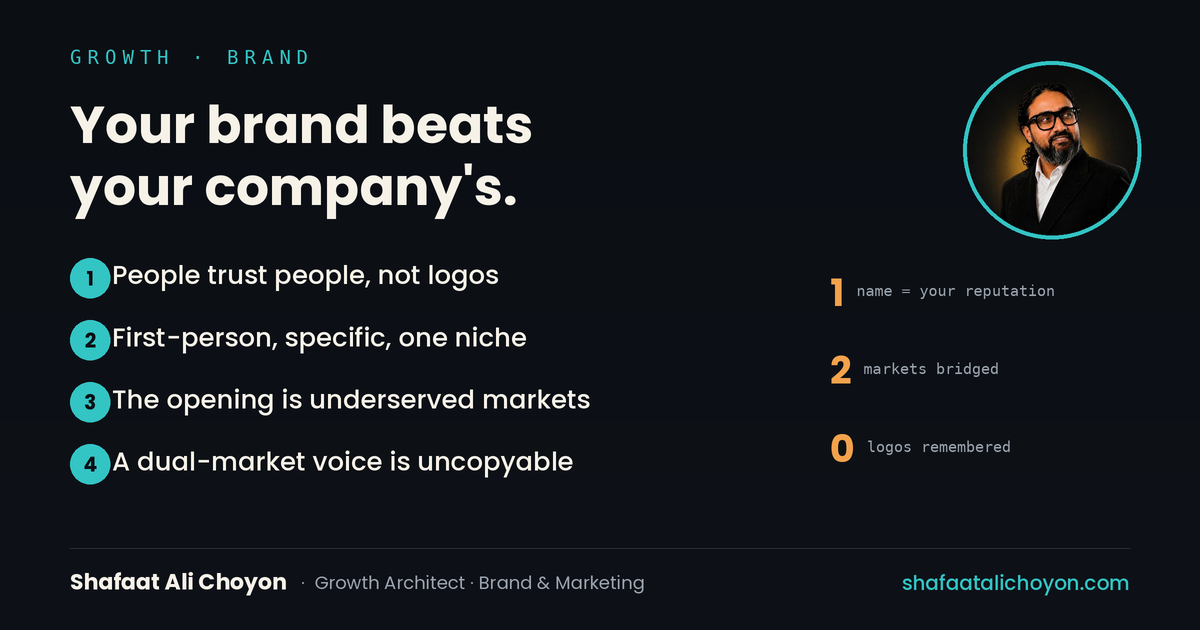 The personal-brand playbook for the markets everyone ignores