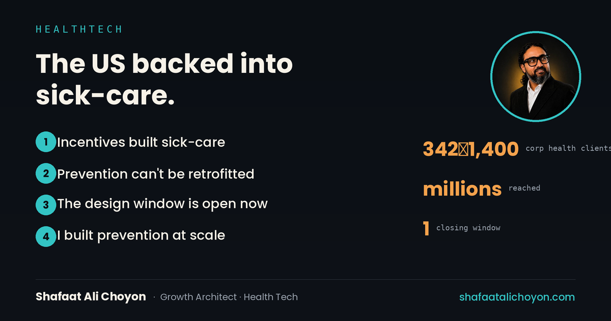 Prevention-first — the design window that closes