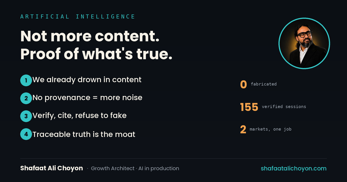 Provenance over volume — AI's next win in health isn't writing faster