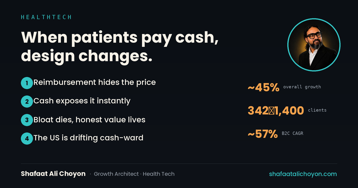 When patients pay cash, everything about the product changes